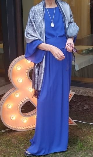 Vestido fiesta azul talla S