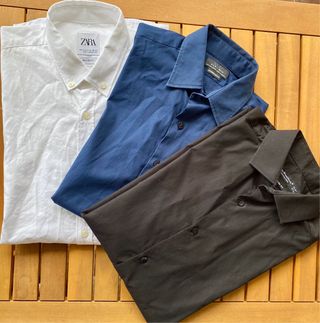 3 camisas: 2 de Zara y 1 Cedar. Como nuevas! 