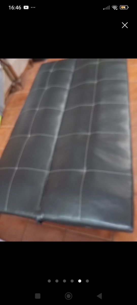 Sofá Cama Click Clack Piel Sintética seminuevo