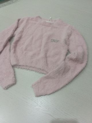Jersey de lana pelo rosa