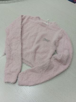 Jersey de lana pelo rosa