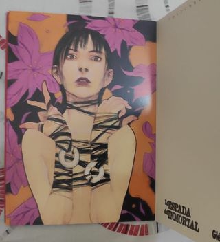 Mangas y libro de postales La espada del inmortal