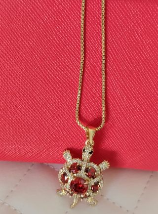 Cadena con dije de tortuga
Oro laminado 14k 