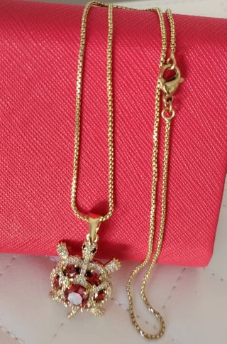 Cadena con dije de tortuga
Oro laminado 14k 