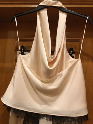 Conjunto Zara dos piezas beige y negro