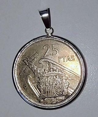 Moneta montata in argento 