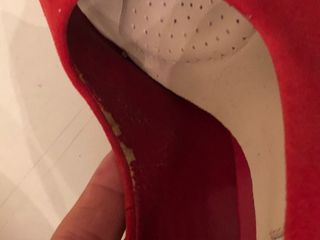 CLARKS - Zapatos tacón ante rojo 37