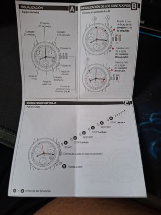 Reloj Suizo Cronógrafo Negro y Plateado