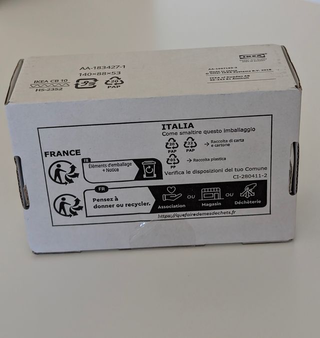 Portarrollos Baño Acero Inoxidable IKEA en su caja