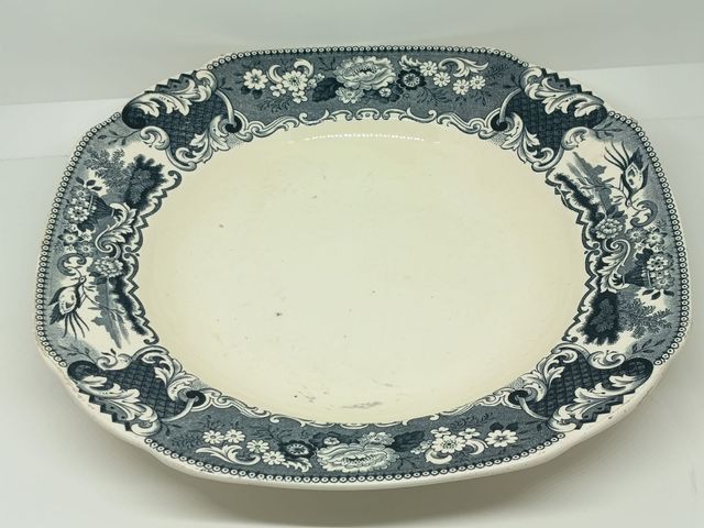 Plato Cerámica Vintage Holland Floral Azul