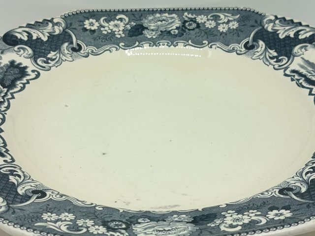 Plato Cerámica Vintage Holland Floral Azul