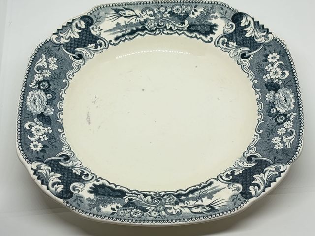 Plato Cerámica Vintage Holland Floral Azul