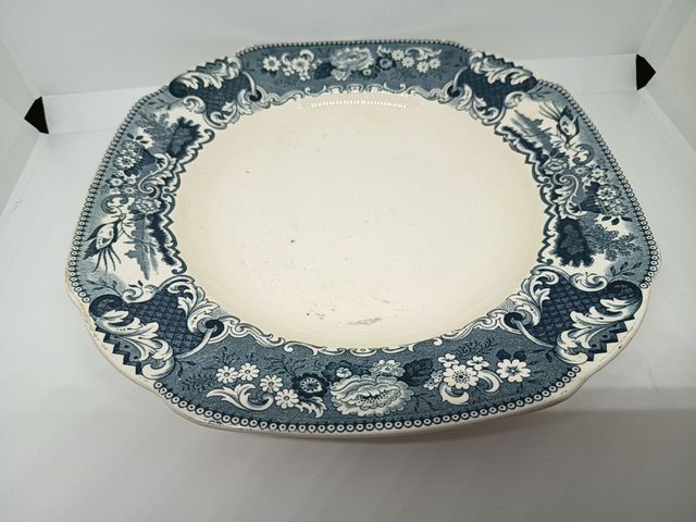 Plato Cerámica Vintage Holland Floral Azul