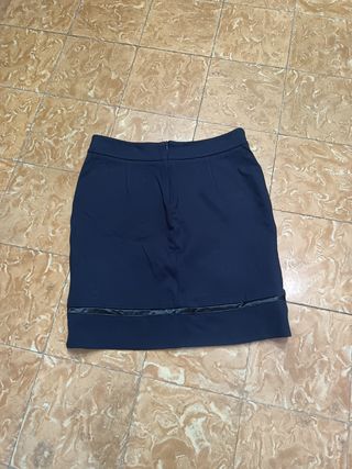 Falda Félix Mediano Azul Marino 90s