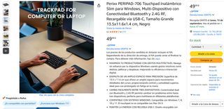 Touchpad Inalámbrico Slim Negro Windows