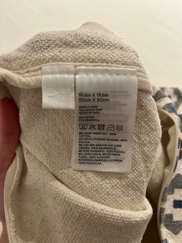 Fundas Cojín Geométricas H&M Home incluye relleno!