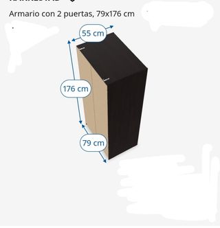 Armario Rakkestad Ikea marrón oscuro