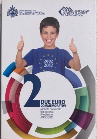 Moneda 2 euros San Marino 2012 Conmemorativa
