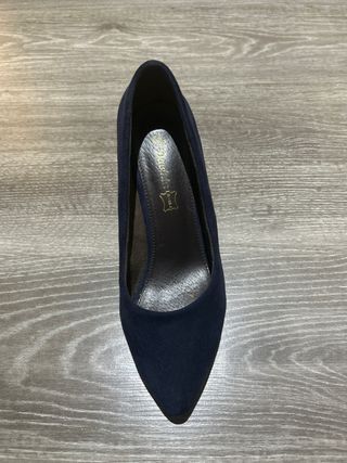 zapato salon azul marino