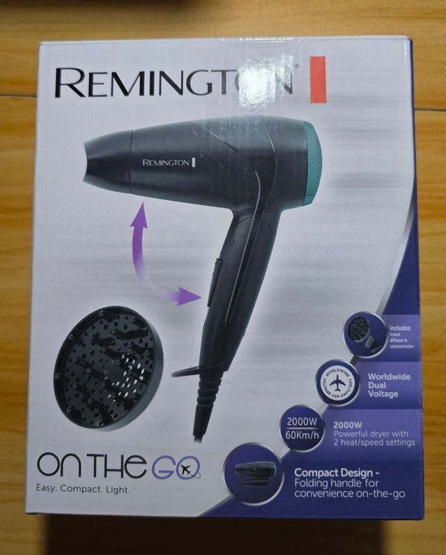 Secador de pelo Remington Viaje Negro/Azul
