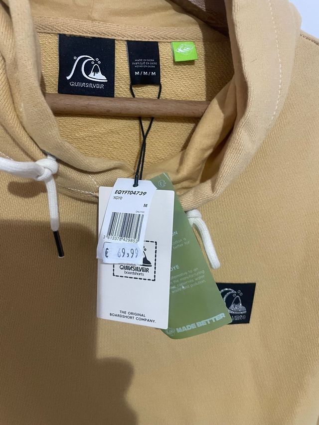 Sudadera Quiksilver Amarilla Talla M