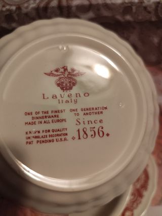 Set 4 porcellana vintage decorazione navi