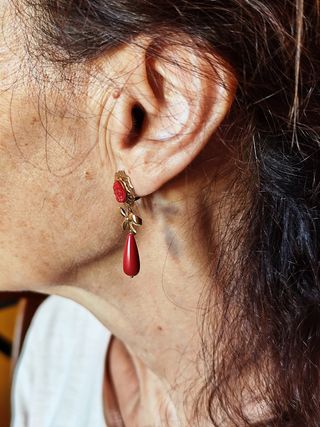 Pendientes Oro 18k con Coral