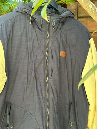 Chaqueta Bomber Old Shool Azul mangas POLIPIEL