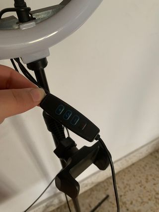 Aro de luz con trípode y soporte móvil