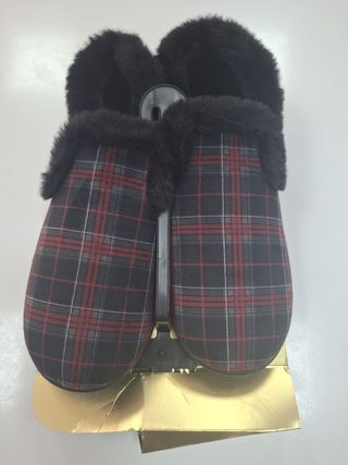 Zapatillas Isotoner a cuadros con pelo