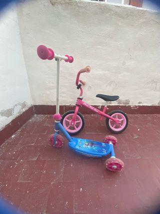 Patinete y Bici Niña Frozen