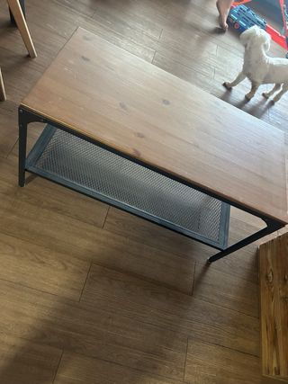 Mesa de centro salón madera y metal