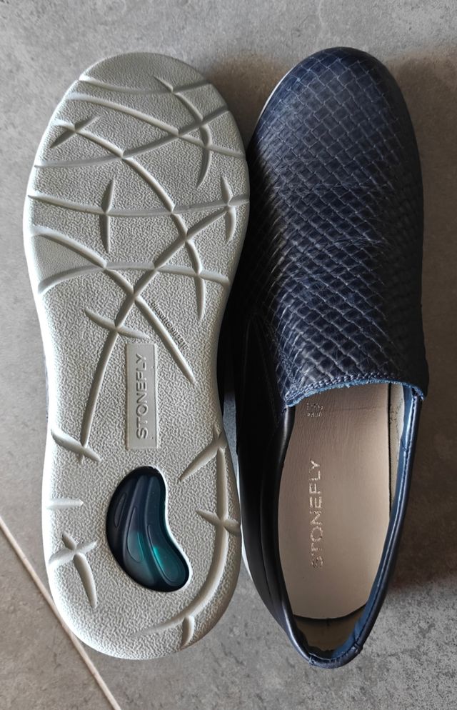 Zapatos Stonefly Azul Tejido
