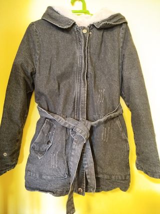 Parka vaquera forrada borreguillo
