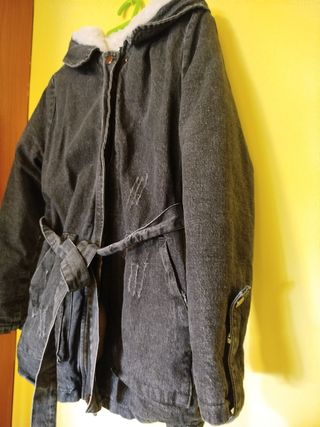 Parka vaquera forrada borreguillo