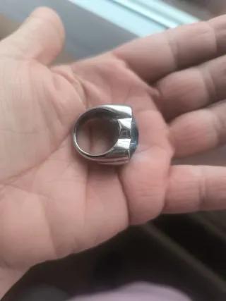 Anillo Tous Oso Azul y Plateado