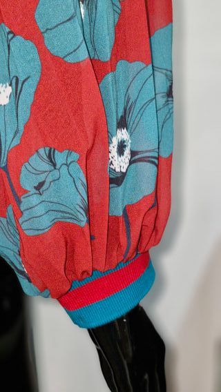 Blusa Koralline M Vermelha e Azul