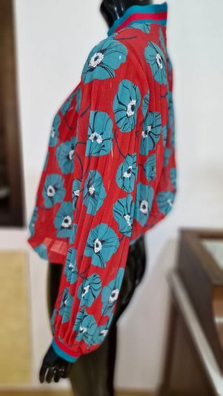 Blusa Koralline M Vermelha e Azul