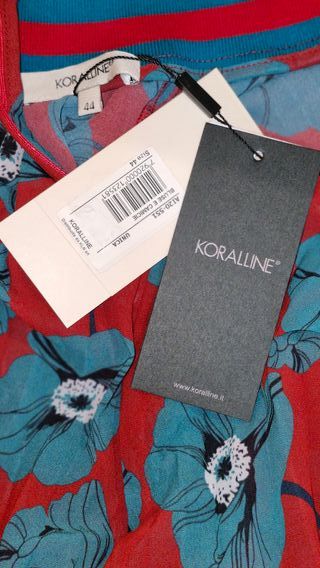 Blusa Koralline M Vermelha e Azul