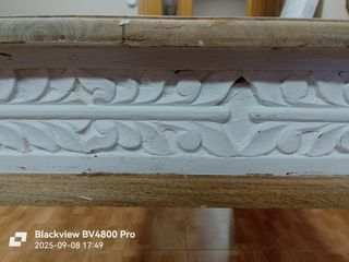 Mesa de madera maciza blanca 150 x 90 cm