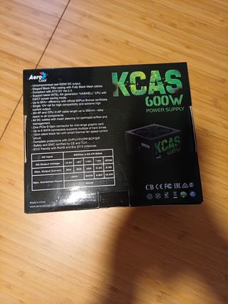 Fuente Alimentación Aerocool KCAS 600W 80+ Bron