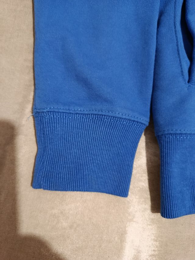 Sudadera hombre azul con cremallera talla S