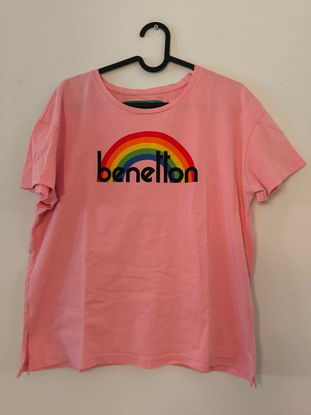 Camiseta Benetton Arcoíris Rosa