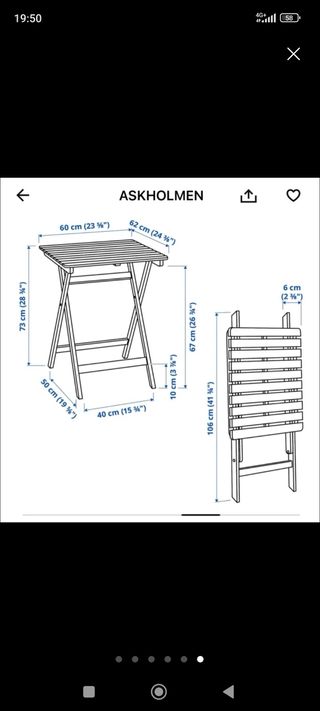 Conjunto Terraza Jardín Ikea Madera