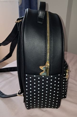 Mochila Disney Mickey Minnie Negra Lunares