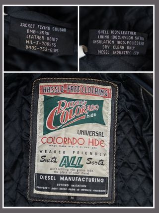 Chaqueta Bomber de Cuero Diesel Vintage Talla M/S
