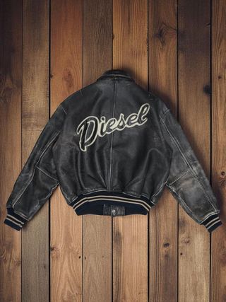 Chaqueta Bomber de Cuero Diesel Vintage Talla M/S