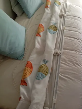 Estor infantil peces azul y naranja