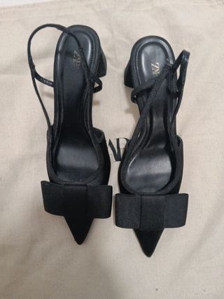 Tacones Zara Negros Talla 37
