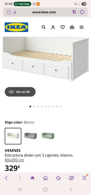 Estructura Cama Ikea 80x90
